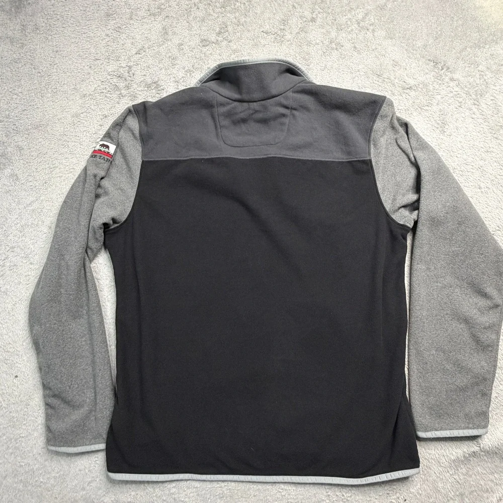 The North Face Mens Quarter Zip Fleece Lake Tahoe California Patch Gray Black L